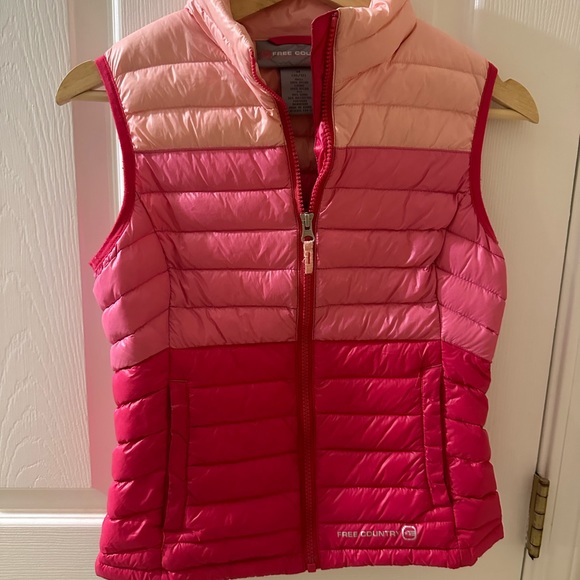 Kids pink puffer vest - Picture 1 of 3